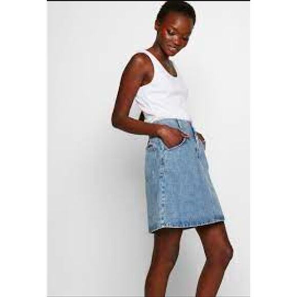 CLOSED Ibbie Dark Gray Denim Skirt- 28 MSRP $250 - Picture 2 of 16